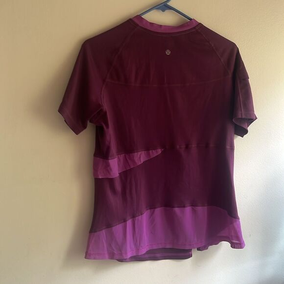 LULULEMON ATHLETICA WET DRY WARM MESH SHORT SLEEVE SHIRT SIZE 8 - Picture 3 of 6